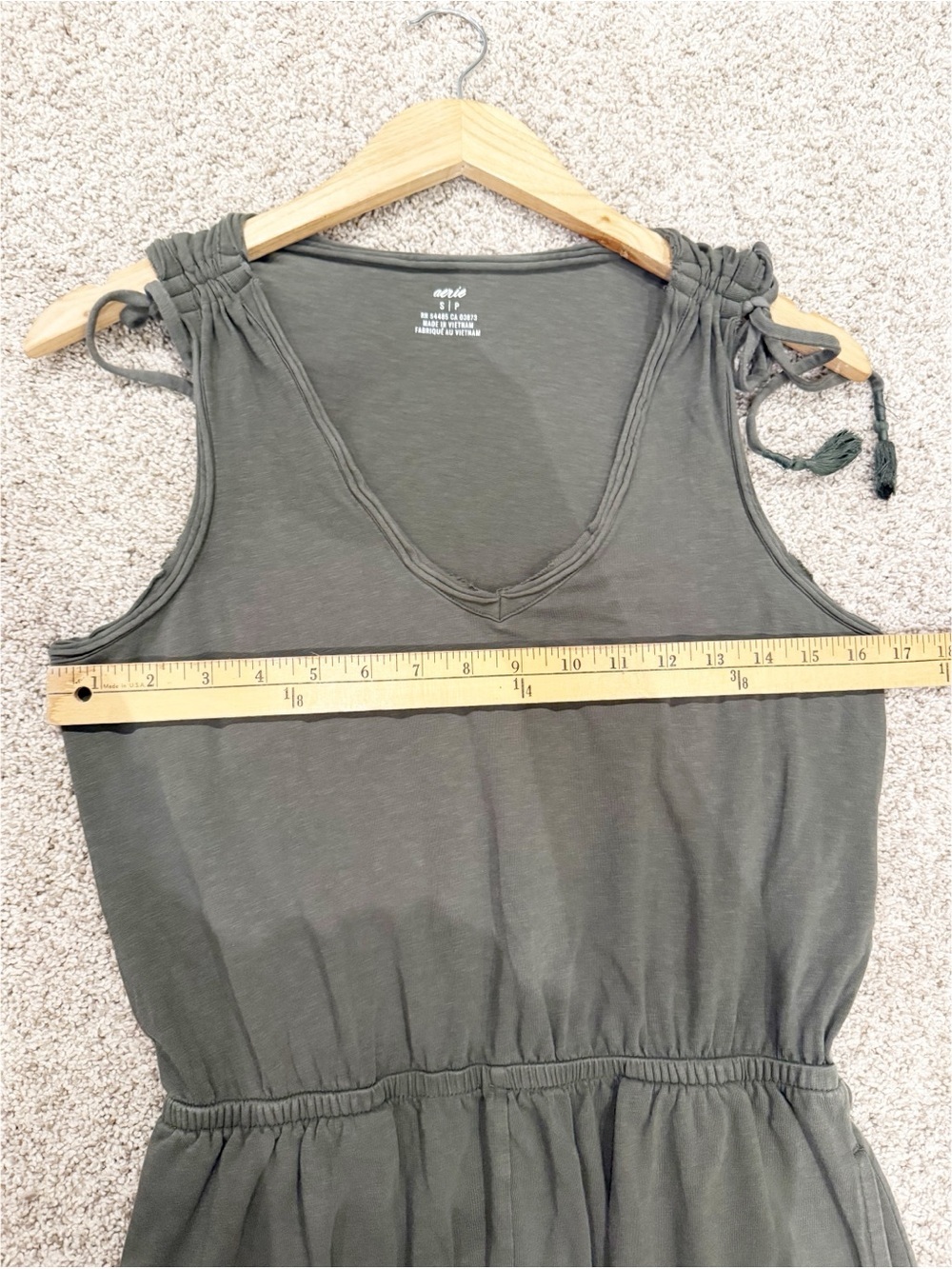Aerie Ruched Romper Small/P Green - Picture 12 of 12
